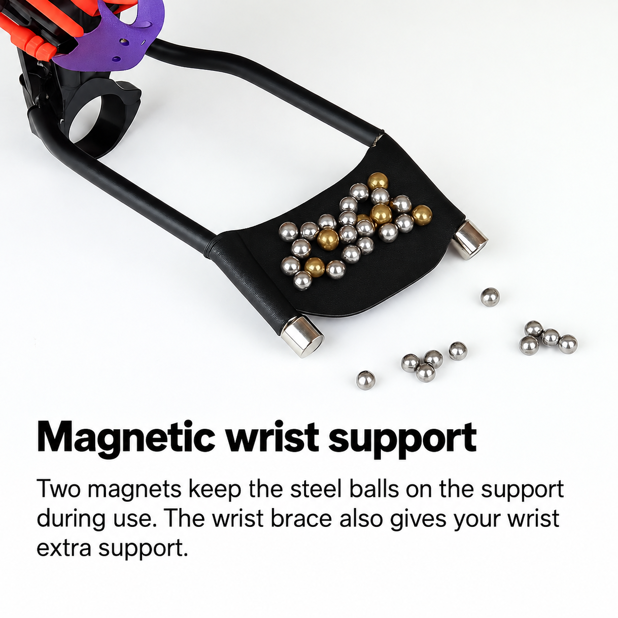 Folding Metal Slingshot with Magnetic Wrist Band thumbnail 6