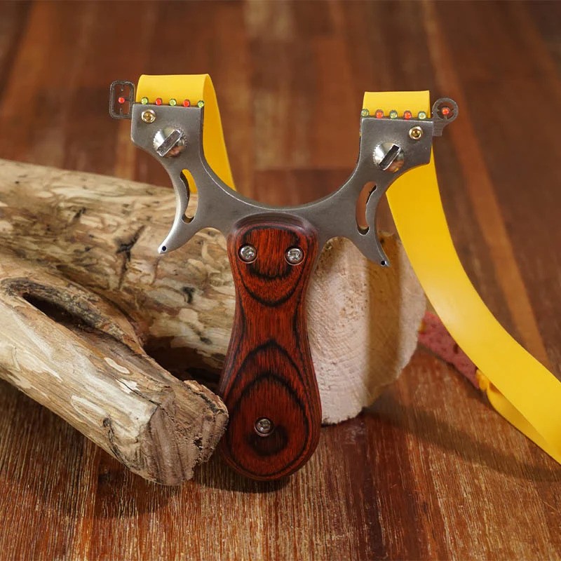 Pro 2025 Stainless Steel and Wood Slingshot thumbnail 4