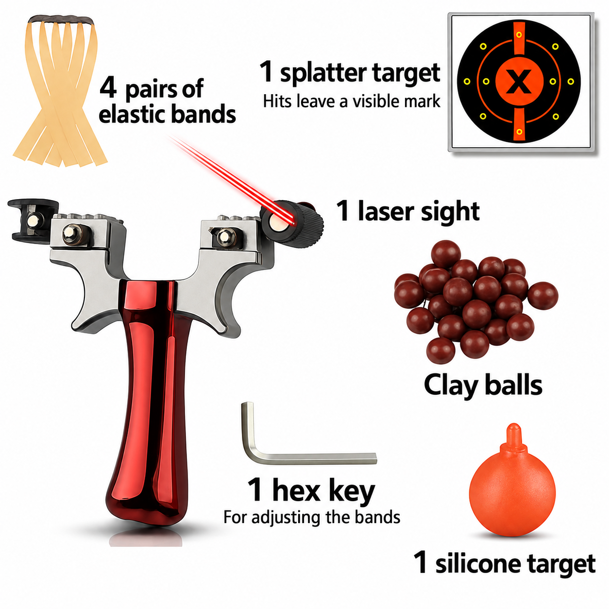 Coloured ABS Slingshot with Laser Sight thumbnail 2