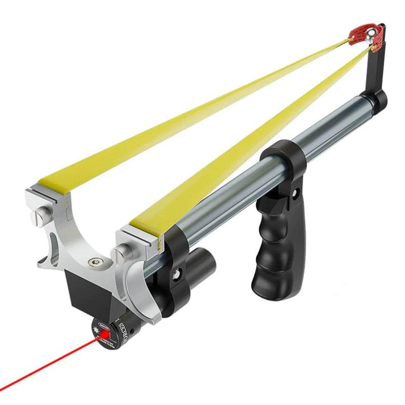 Telescopic Slingshot with Red Laser